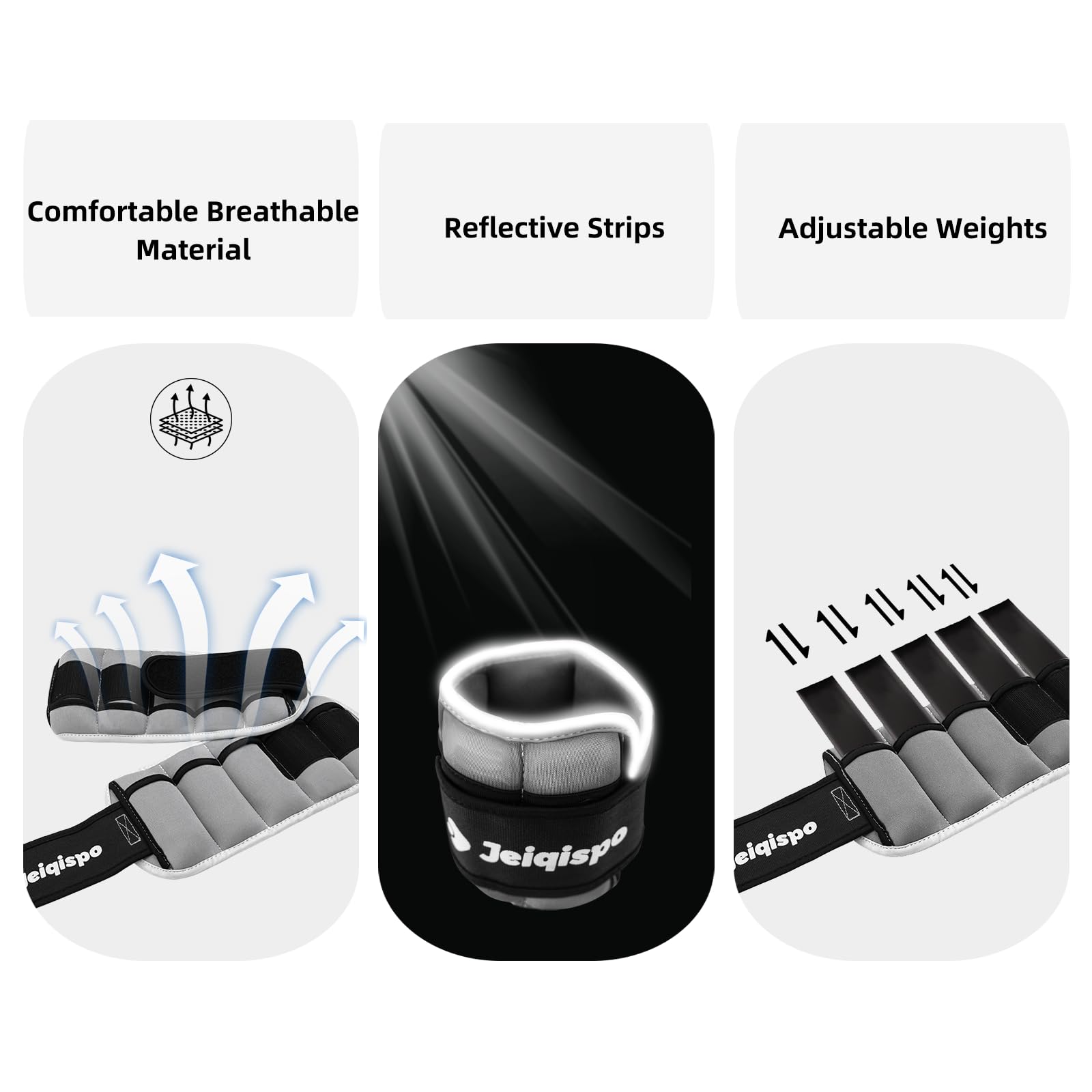 Adjustable Ankle Weights 1 Pair 2/4/6/8/10 LBS Wrist Leg Arm Weights for Women Kids Men,Strength Training with Removable Weight