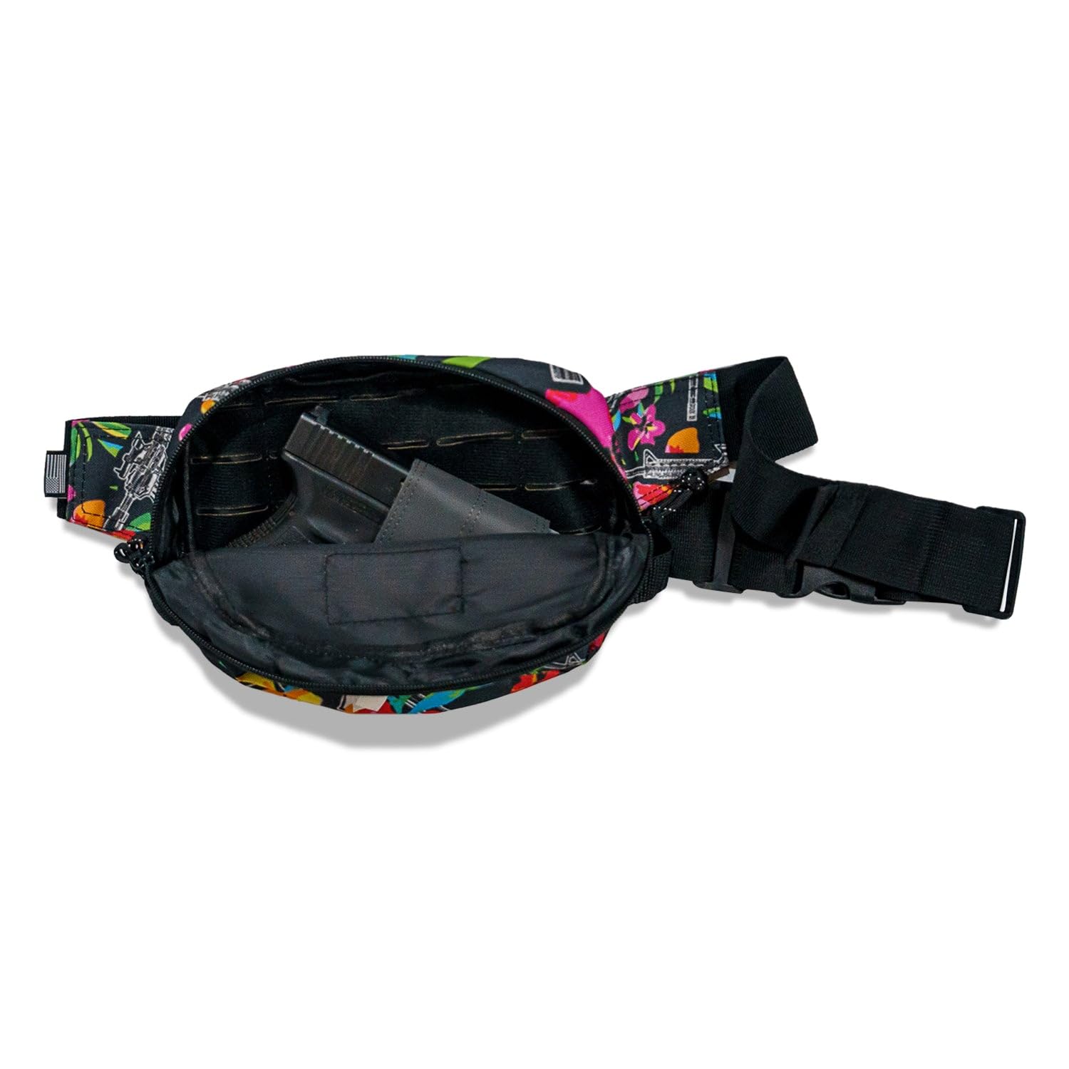 Combat Iron Tactical Mens Fanny Pack | Adjustable Waist Belt, Zippered Pockets | Compact Lightweight Belt Bag | Everyday Hip Pou