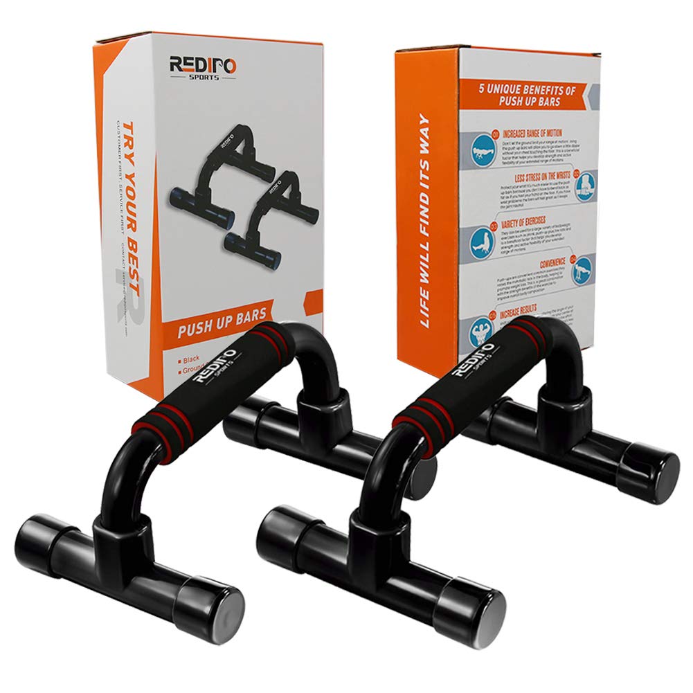 Push Up Bars Strength Training - Workout Stands With Ergonomic Push-Up Bracket Board With Non-Slip Sturdy Structure Portable For