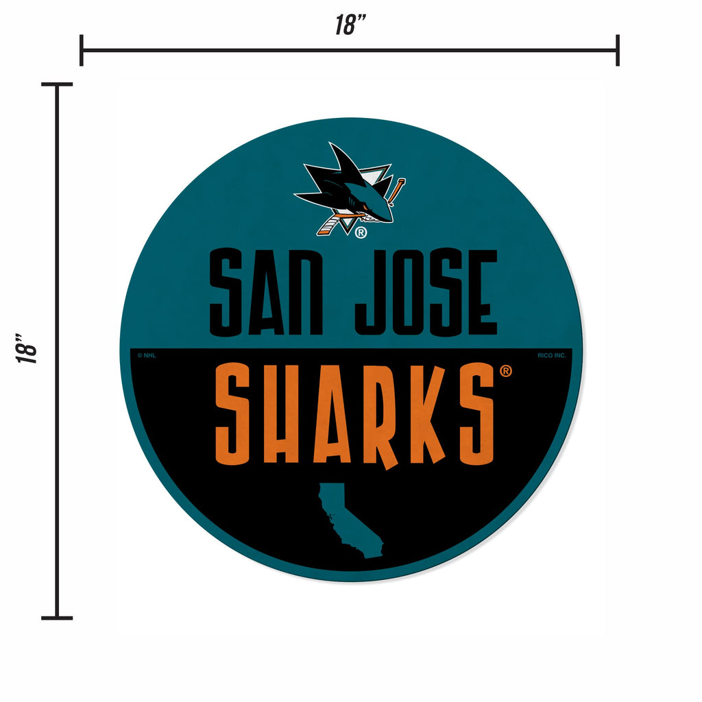 Rico Industries Nhl San Jose Sharks Classic Shape Cut Pennant - Home And Living Room D  Cor - Soft Felt Ez To Hang