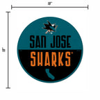 Rico Industries Nhl San Jose Sharks Classic Shape Cut Pennant - Home And Living Room D  Cor - Soft Felt Ez To Hang