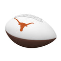 Logo Brands NCAA Texas Longhorns Official Size Autograph Football - Smooth White Panel for Nil Signatures, Display, or Nil Colle