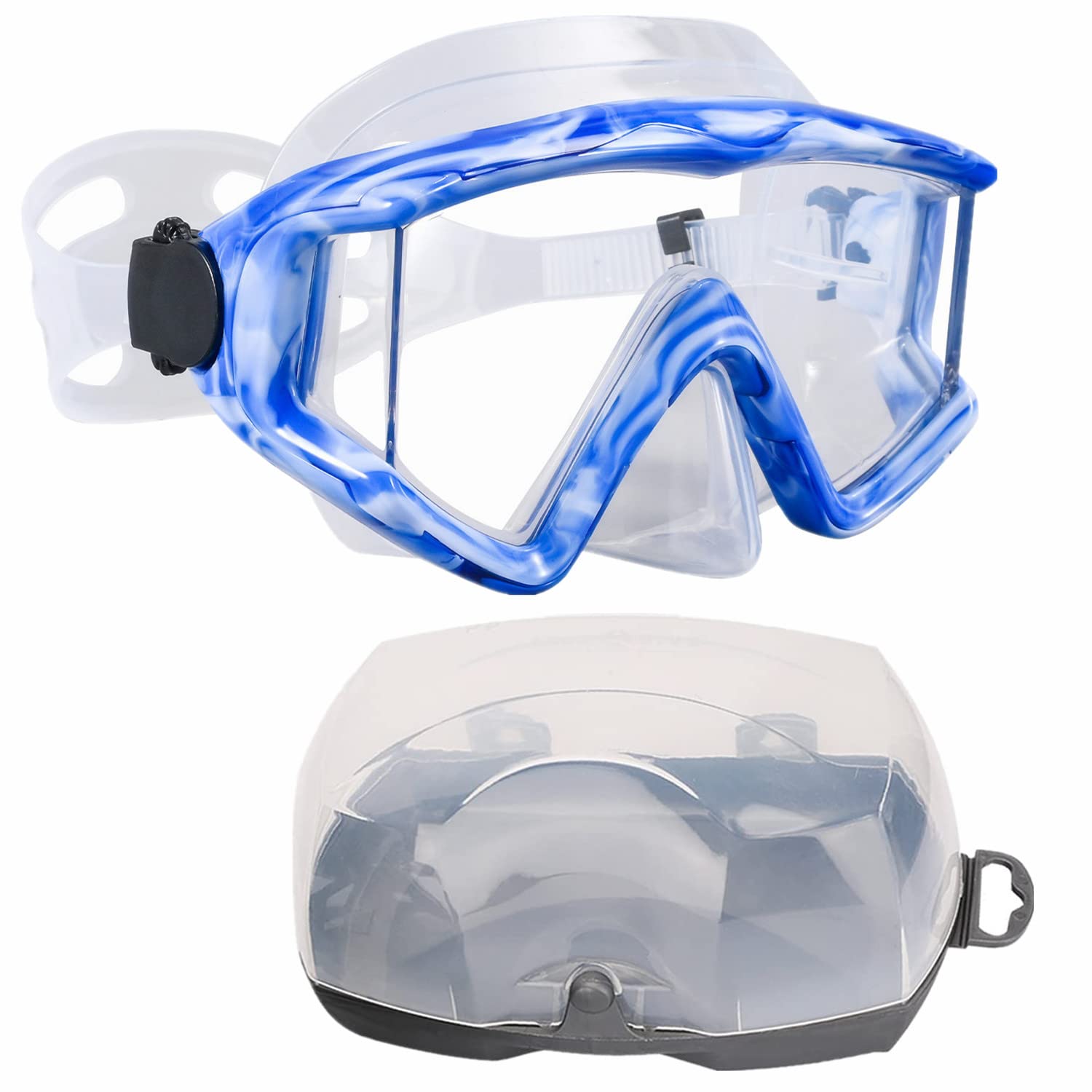 Aqua A Dive Sports Diving Mask Anti-Fog Swimming Snorkel Mask Suitable For Adults Scuba Dive Swim Snorkeling Goggles Masks (Blue