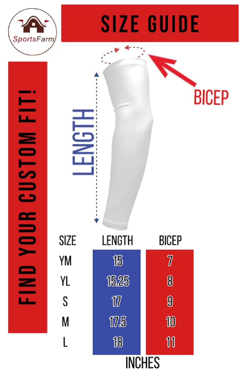Sports Farm New! - Royal Light Blue Lightning Moisture Wicking Compression Arm Sleeve (Youth Medium)