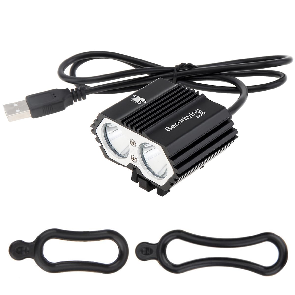SecurityIng USB Powered Bicycle Light, LED Headlamp Waterproof 700 Lumens 4 Modes Cycling Front Lamp Bike Headlight for Mountain