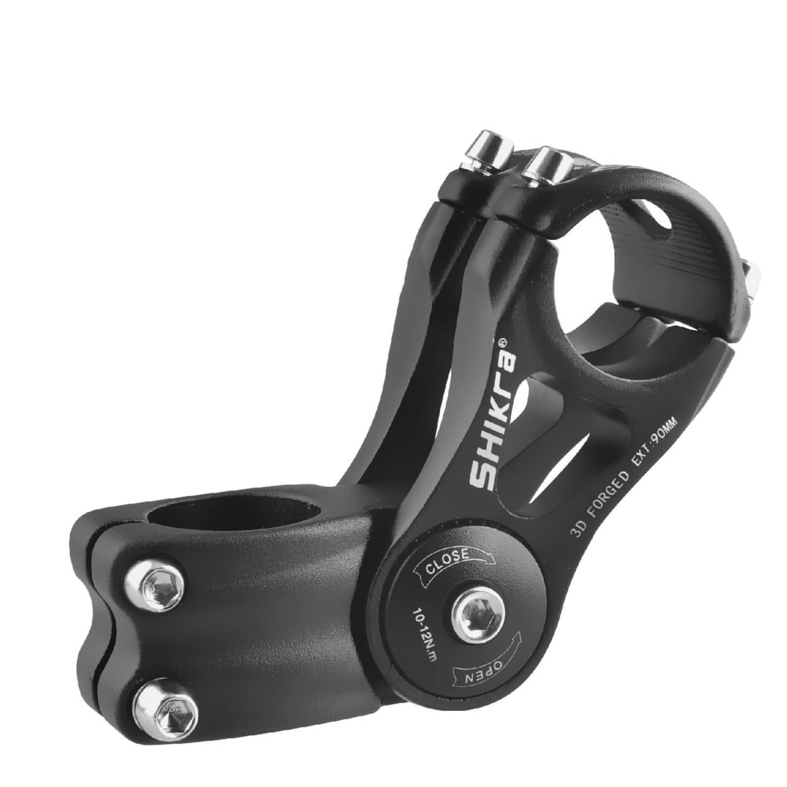 Yapjeb Bike Stem 31.8 90Mm 85 Degree Adjustable Bike Stem Mountain Bike Stem Short Handlebar Stem Riser For Bicycle, Road Bike,