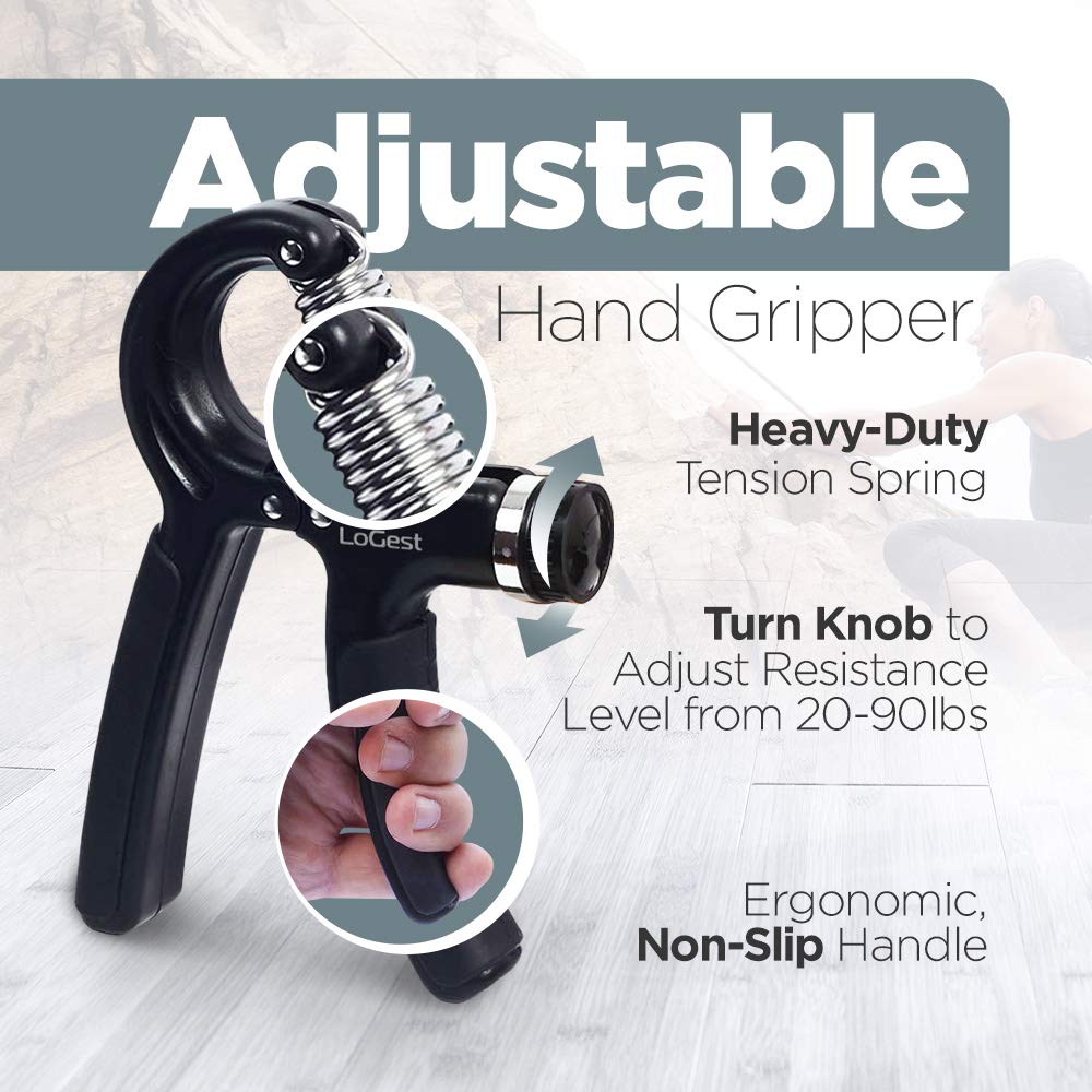14 Pack Hand Grip Strengthener Set Forearm Adjustable Resistance Hand Gripper, Finger Exerciser, Finger Stretchers, Grip Rings H