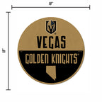 Rico Industries Nhl Vegas Golden Knights Classic Shape Cut Pennant - Home And Living Room D  Cor - Soft Felt Ez To Hang 18X0.10X