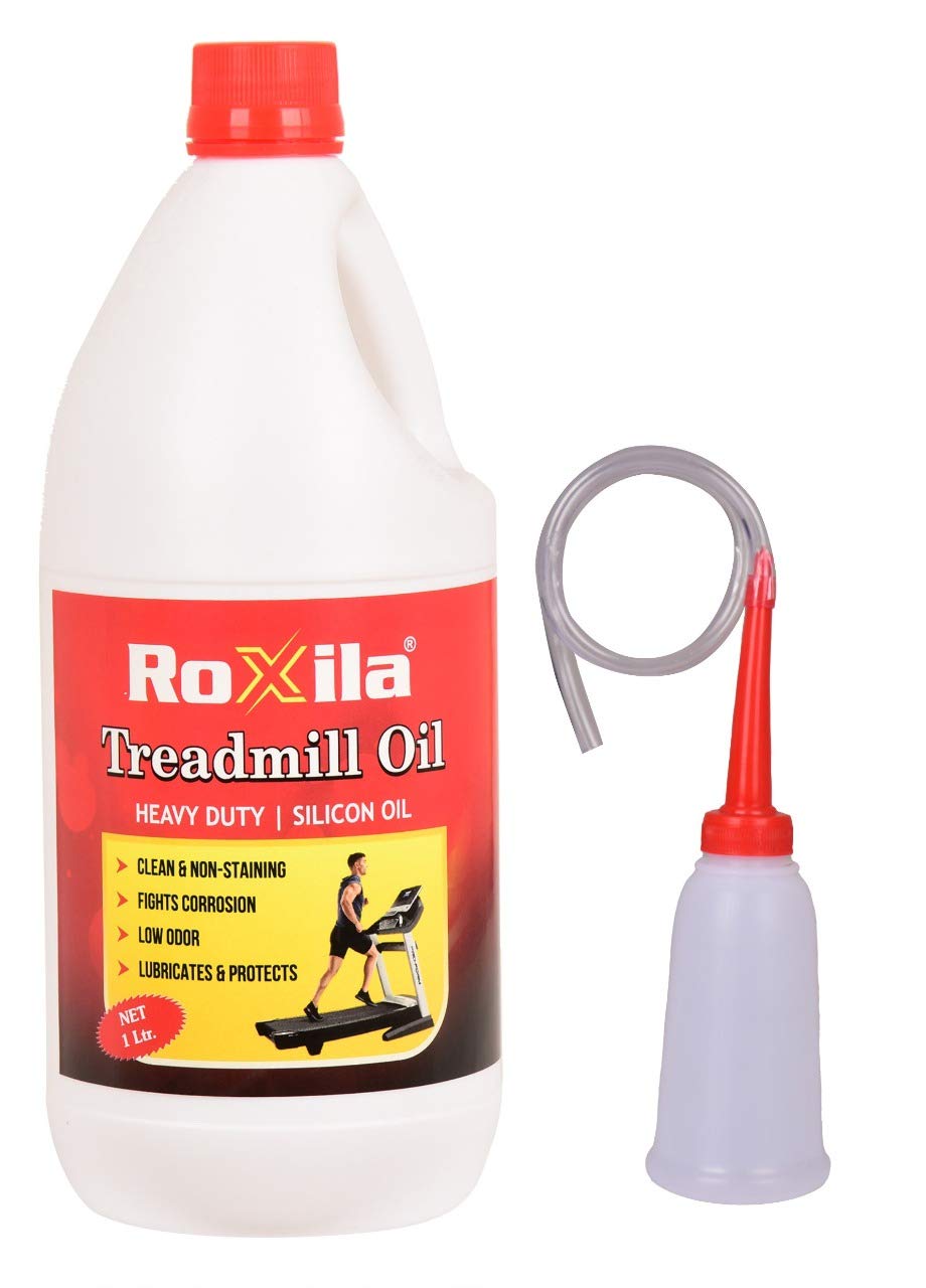 Roxila Pure Silicone Treadmill Lubricant Oil for Belt/High Viscosity with Oil Dispenser (1 L)