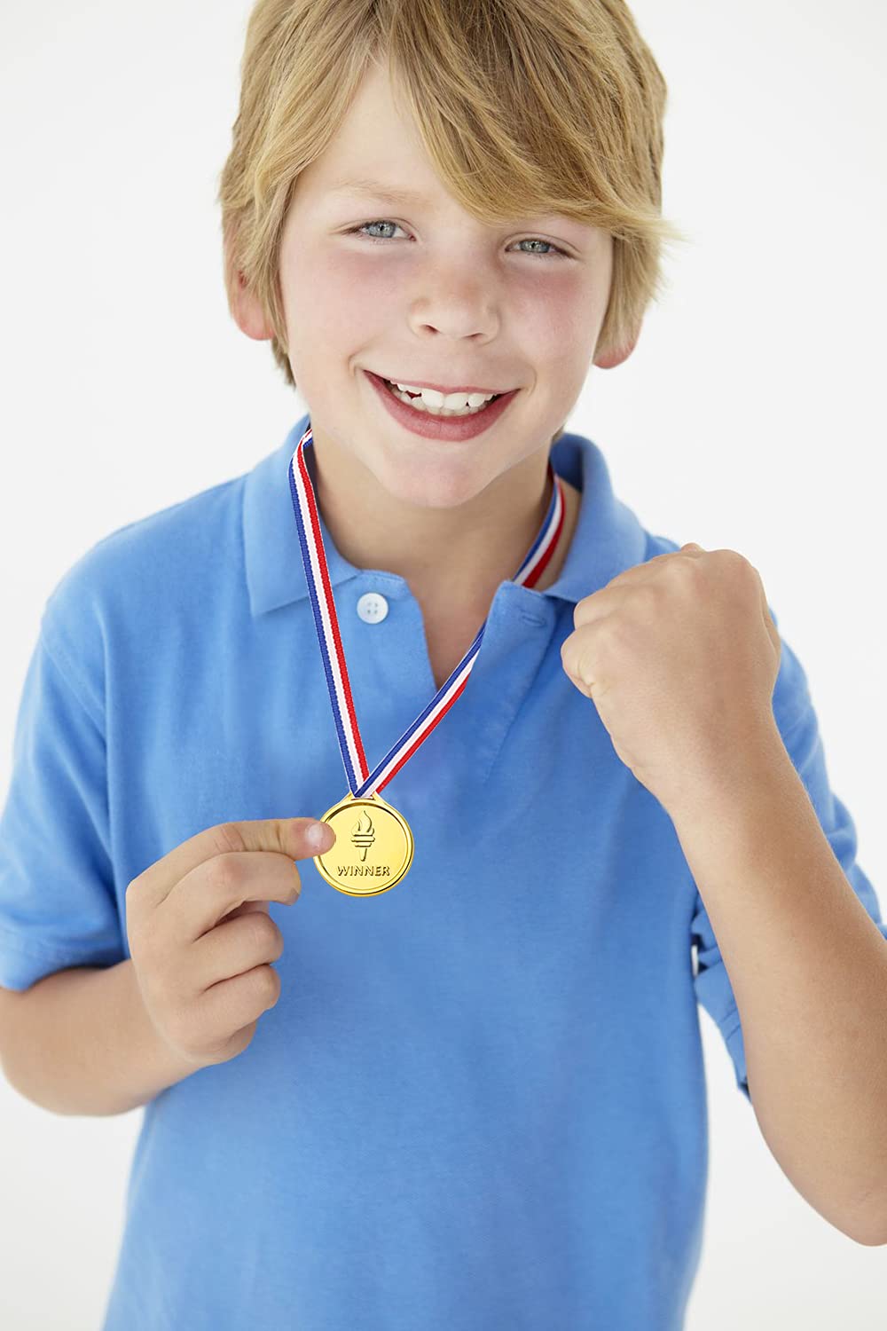 Pllieay 48 Pieces Plastic Winner Medals, Winner Award Medals, Gold Silver And Bronze Medals For Sports, Competition, Talent Show