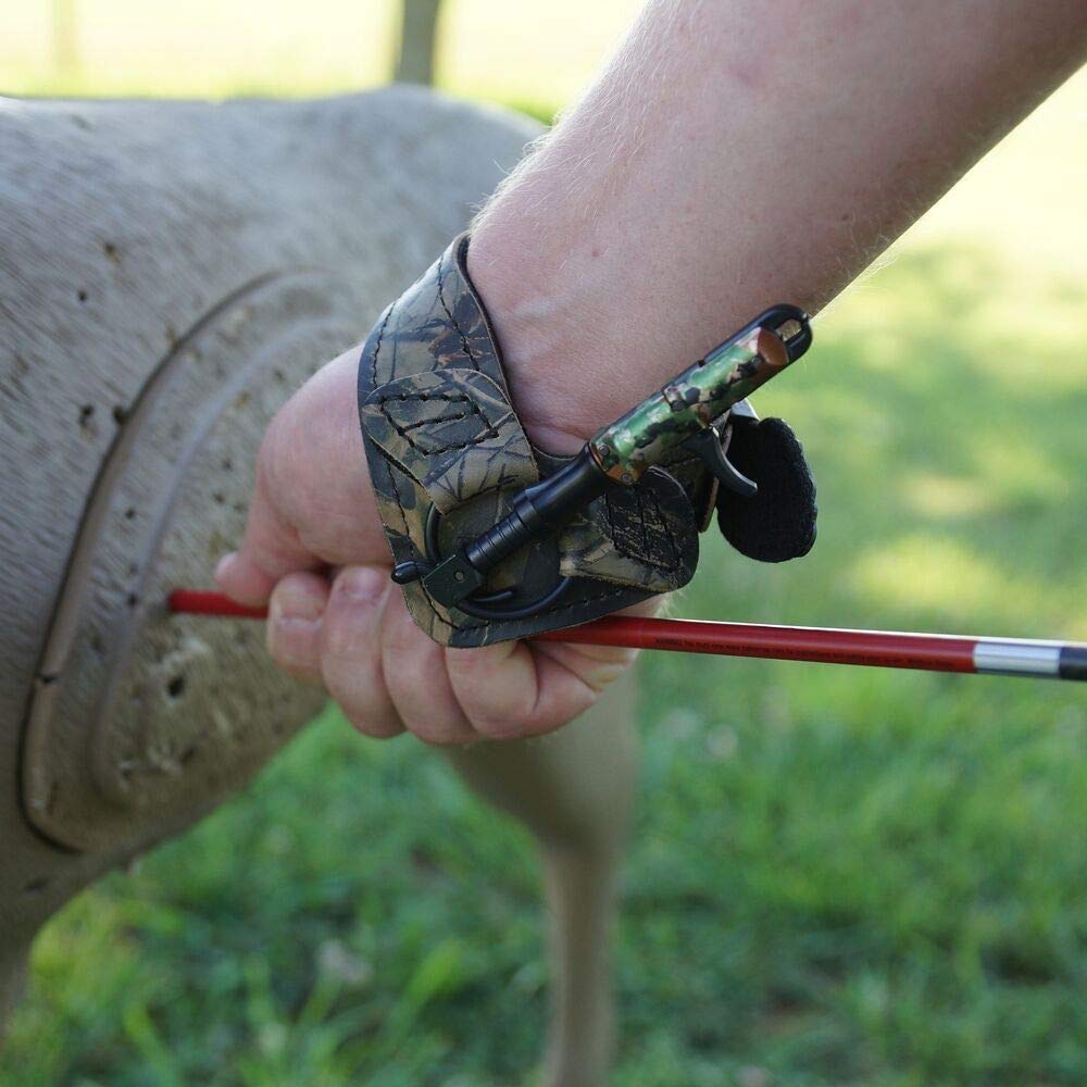 Tru-Fire Edge Buckle Foldback Adjustable Archery Compound Bow Release - Camo Wrist Strap With Foldback Design