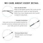 Weanas Tent Poles Replacement, Aluminum Rod Tent Pole Multifunction Lightweight Tent Pole Repair Kit, 7001 Series Aluminum Heate
