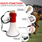 5 Core Megaphone Bull Horn 50W Rechargeable Loud Siren Noise Maker Professional Bullhorn Speaker Pa System W Recording Usb For C