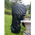 Flymei Full Boat Motor Cover, Outboard Engine Cover With 420D Heavy Duty Oxford Fabric Extra Pvc Coating, Water Resistant Boat M