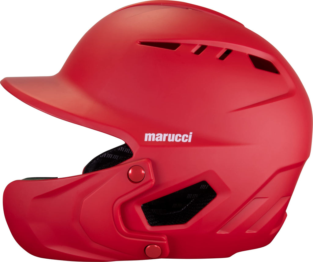 Marucci Duravent Batting Helmet, Nocsae Certified, Red, Senior