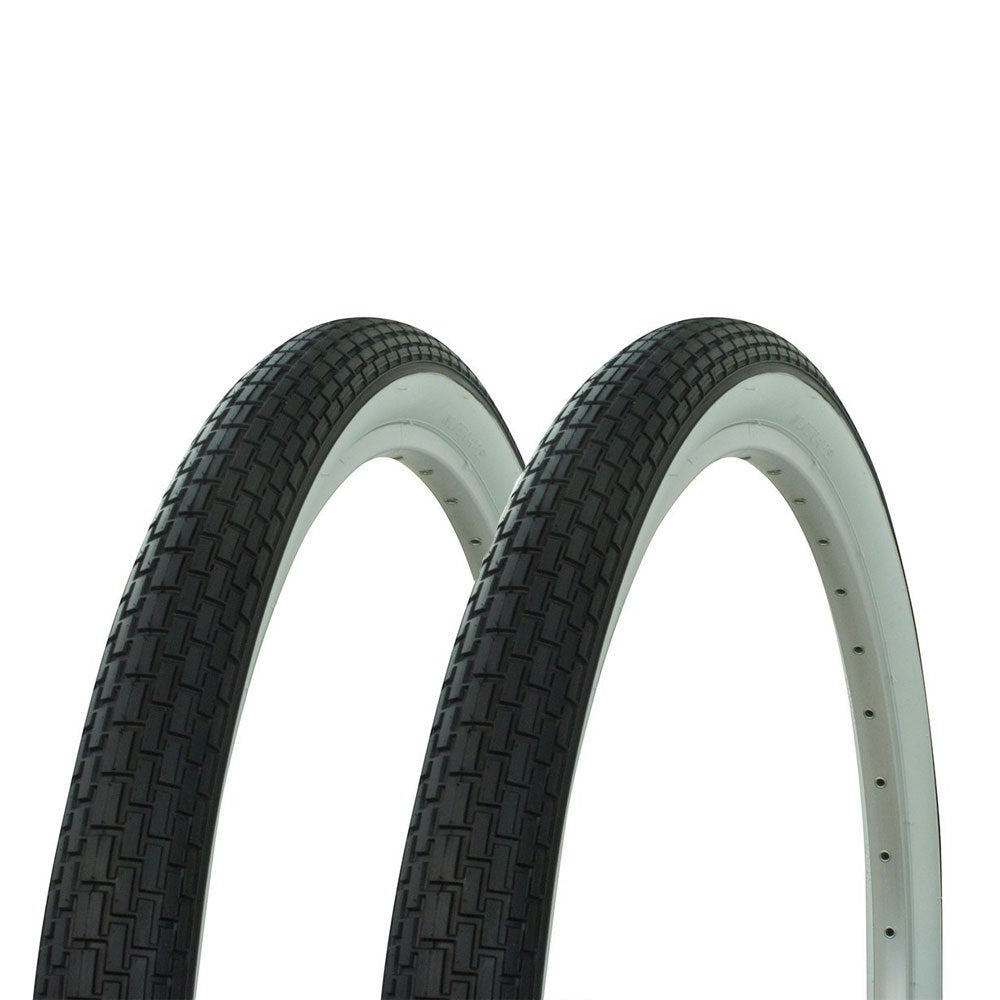 1 Pair! Fenix 20'' X 1.75'' Brick White Wall Tire(X2), For Beach Cruiser, Bmx, & Mountain Bikes Bicycles