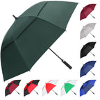 Mrtlloa 62 Inch Automatic Open Green Golf Umbrella, Extra Large Oversize Double Canopy Vented Windproof Waterproof Stick Umbrell