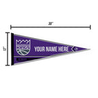 Rico Industries Nba Basketball Sacramento Kings Personalized - Custom 12'' X 30'' Soft Felt Pennant - Ez To Hang