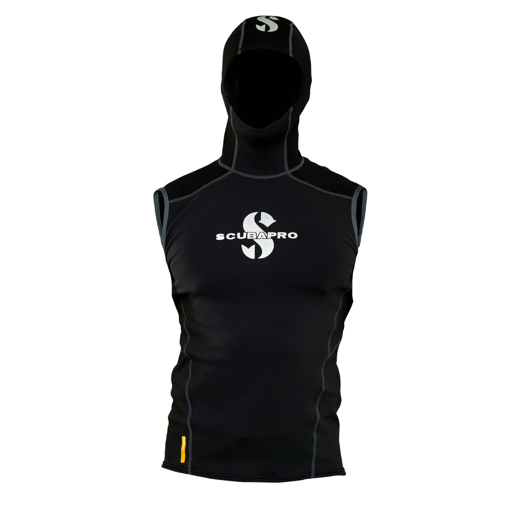 Scubapro Men'S 1Mm Hybrid Hooded Diving Vest, Medium, Black