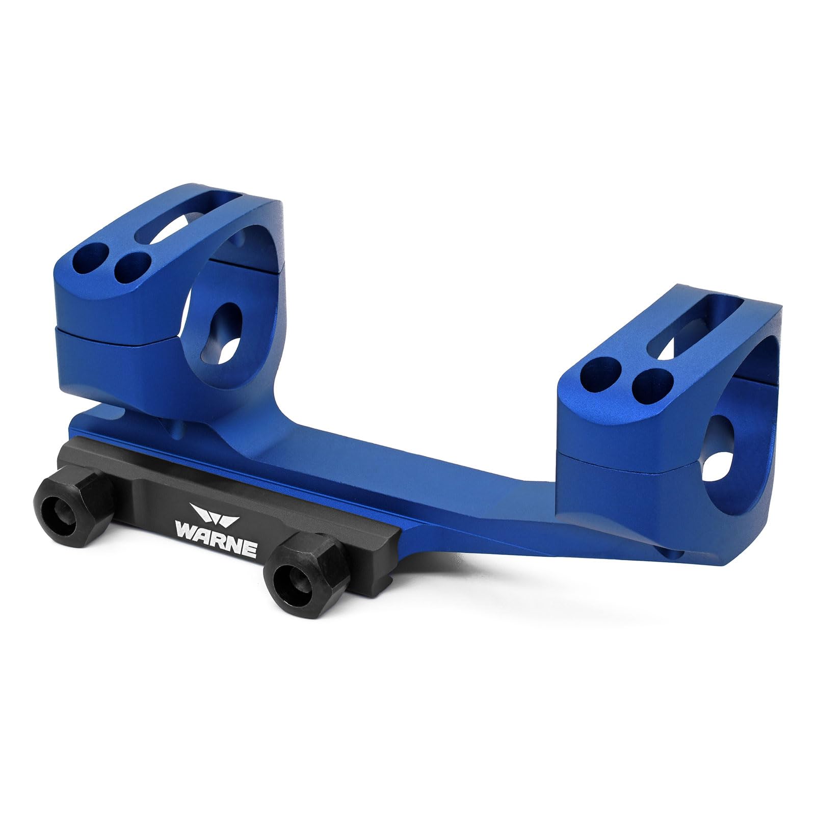 WARNE XSKEL1BU Gen 2, Extended Skeletonized 1 inch MSR Mount, 6061 T6 Aluminum, Steel Threaded Inserts, Blue