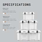Pelican Elite 150 Quart Cooler (Wheeled) - White (150Qt-1-Wht)