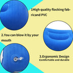 Mxjzw 3 Pack Ultralight Inflatable Pillow Small Squared Flocked Fabric Air Pillow Beach Pillow For Camping,Napping,Desk Rest,Hik