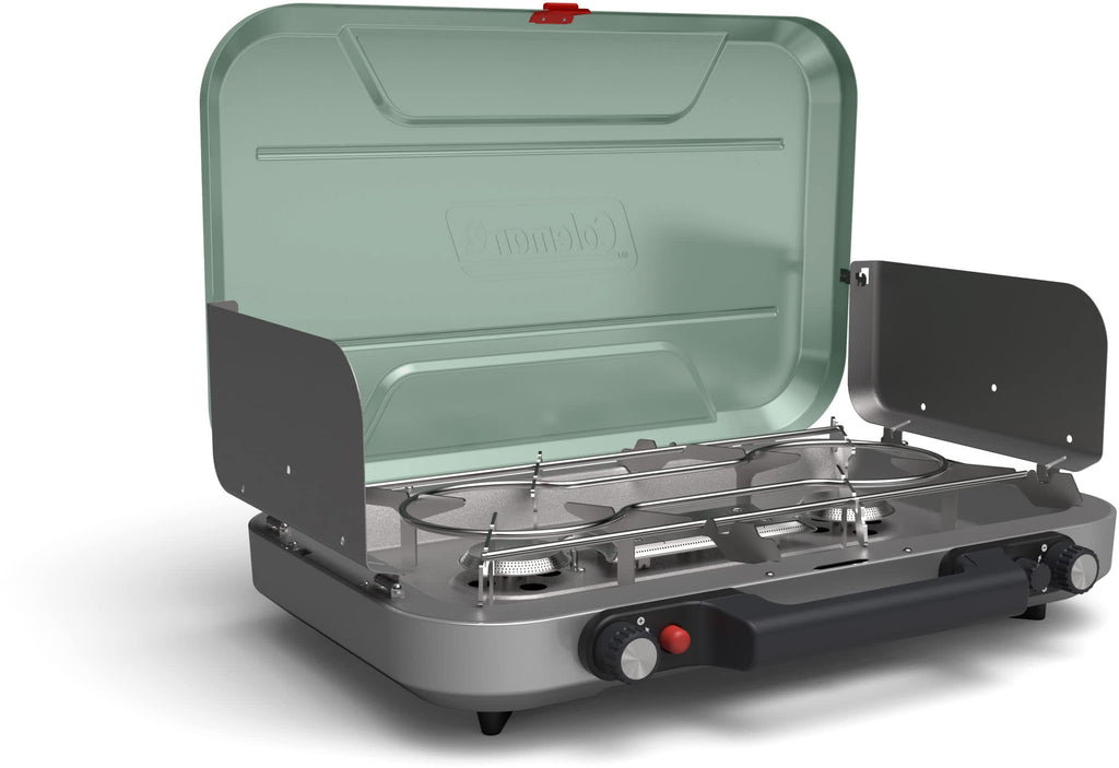 Coleman Cascade 328 3-Burner Camping Stove, Portable Cooktop With 28,000 Btus, Matchless Lighting, & Dual Wind Guards