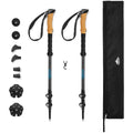 Cascade Mountain Tech Trekking Poles - Carbon Fiber Walking Or Hiking Sticks With Quick Adjustable Locks (Set Of 2), Grey