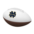 Logo Brands NCAA Notre Dame Fighting Irish Official Size Autograph Football - Smooth White Panel for Nil Signatures, Display, or