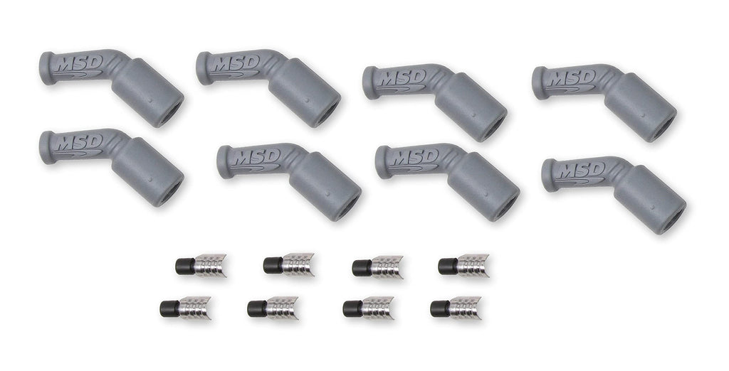 Msd 33048 Ls1, 45 Degree Boots & Terminals, 8-Pack