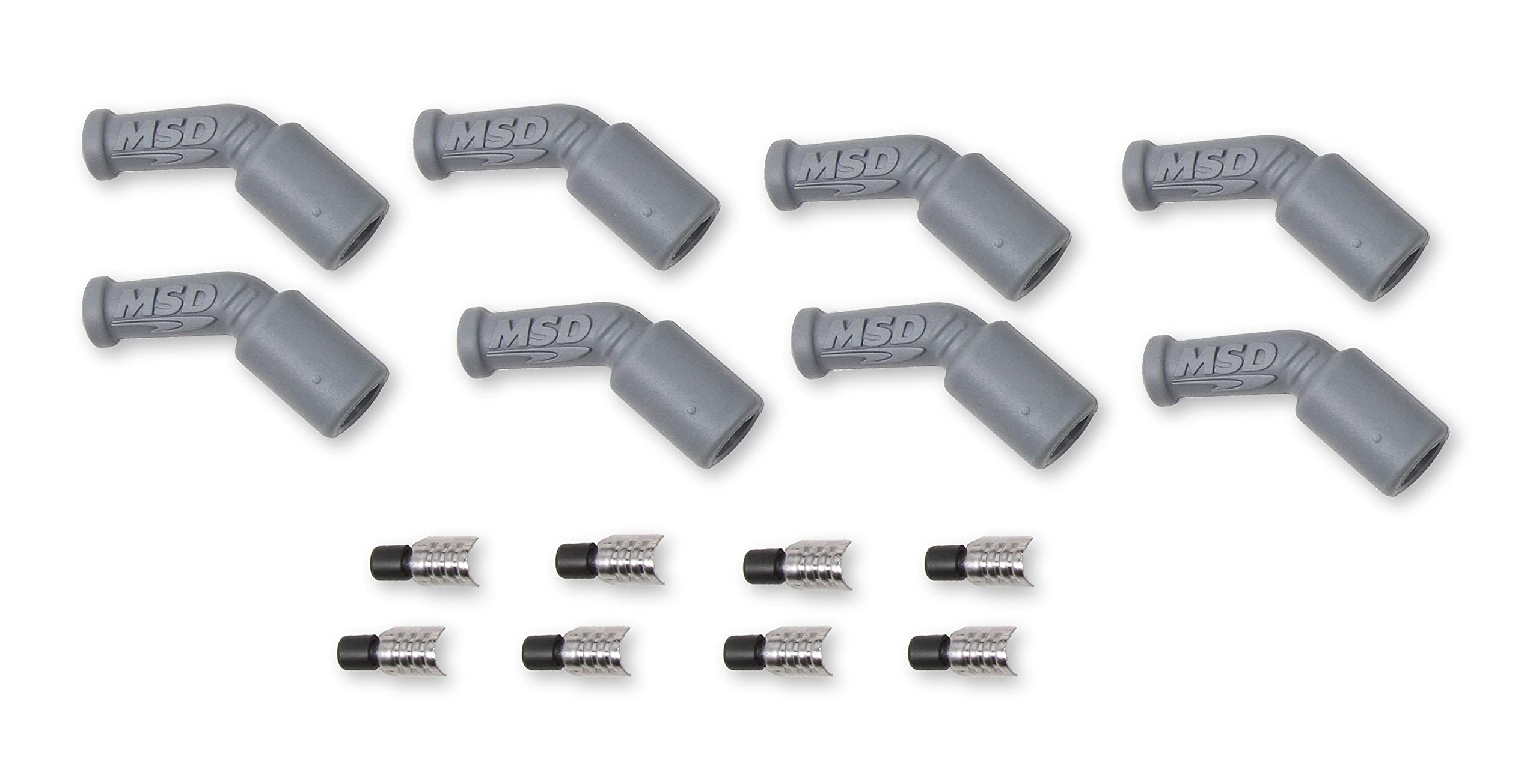 Msd 33048 Ls1, 45 Degree Boots & Terminals, 8-Pack