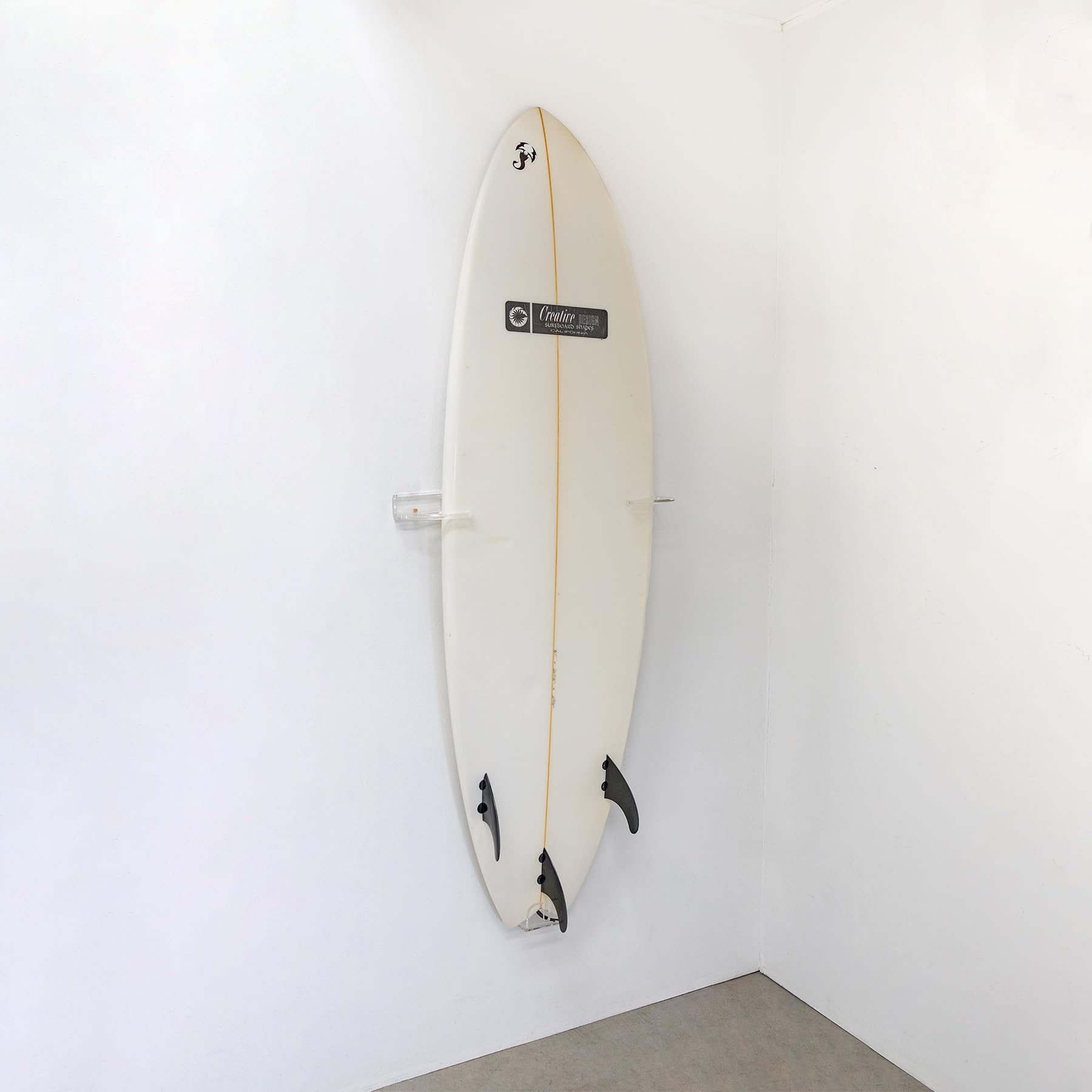 Storeyourboard Floating Surfboard Wall Mount, Clear Acrylic Surf Board Display, Indoor Surfboard Wall Decor, Vertical Surfboard
