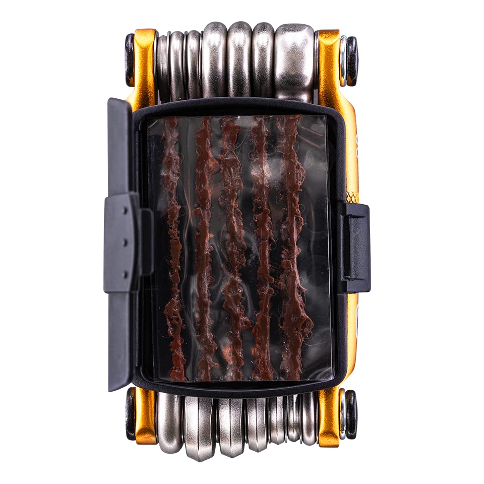 Crankbrothers Multi Tool M 20 Bike Tool - Mtb Multi-Tool Gold - 20 Bicycle Tools(20 In 1 Tool), Ergonomic And Lightweight
