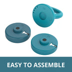 Adjustable Kettlebell - 5 Lbs, 8 Lbs, 12 Lbs Kettlebell Weights Set For Home Gym - Teal