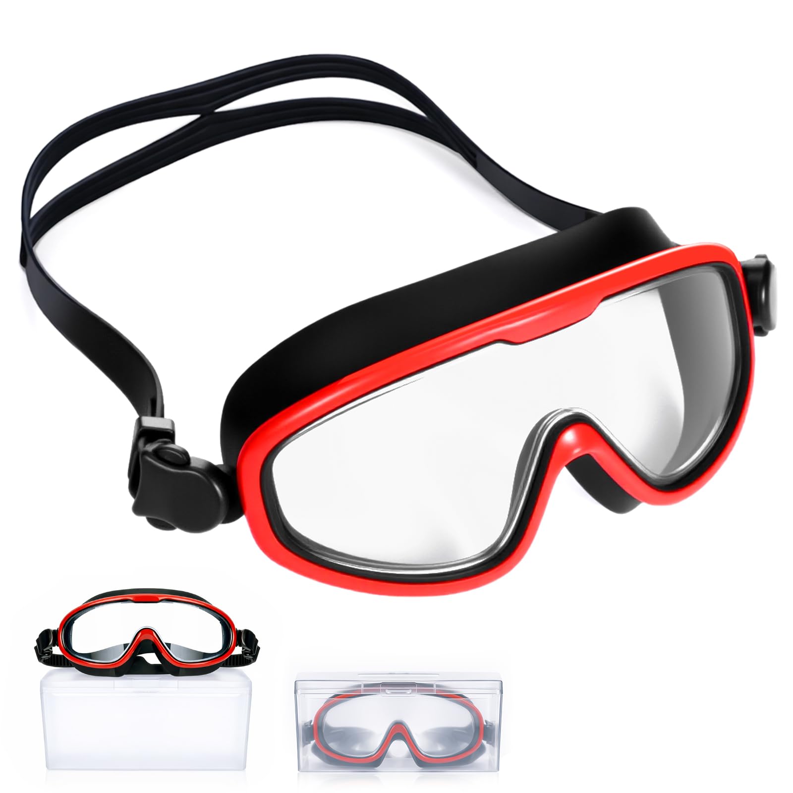 Teyva Daily Shower Goggles Eyelash Eyebrow Protector Eyelash Extension Sleep Protector Anti Fog Swim Goggles for Bath Pool(Orang