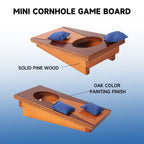 Gse Mini 10''X5'' Tabletop Cornhole Toss Game Set With 8 Bean Bags, Wooden Desktop Cornhole Game Set For Travel, Office Desk. Mi