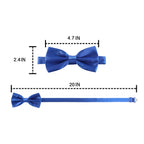 Awaytr Mens Pre Tied Bow Ties For Wedding Party Fancy Plain Adjustable Bowties Necktie (White)