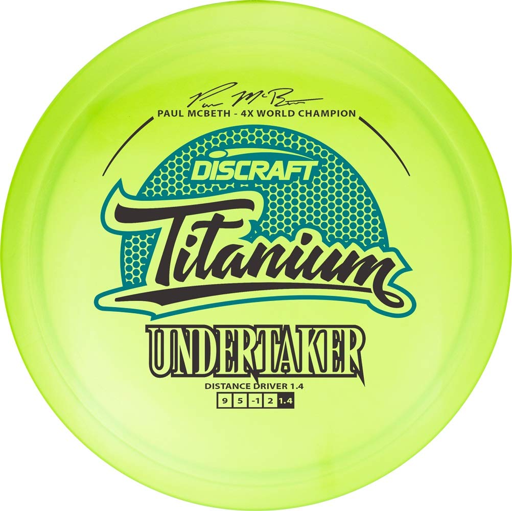 Discraft Paul Mcbeth Signature Titanium Undertaker Distance Driver Golf Disc [Colors May Vary] - 173-174G