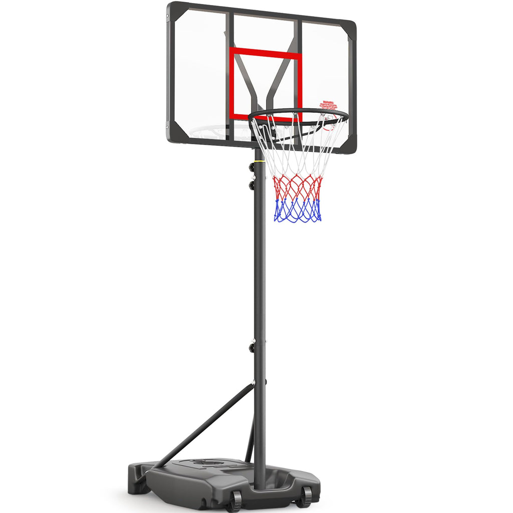 Yohood Kids Basketball Hoop Outdoor 4.82-8.53ft Adjustable, Portable Basketball Hoops & Goals for Kids/Teenagers/Youth in Backya