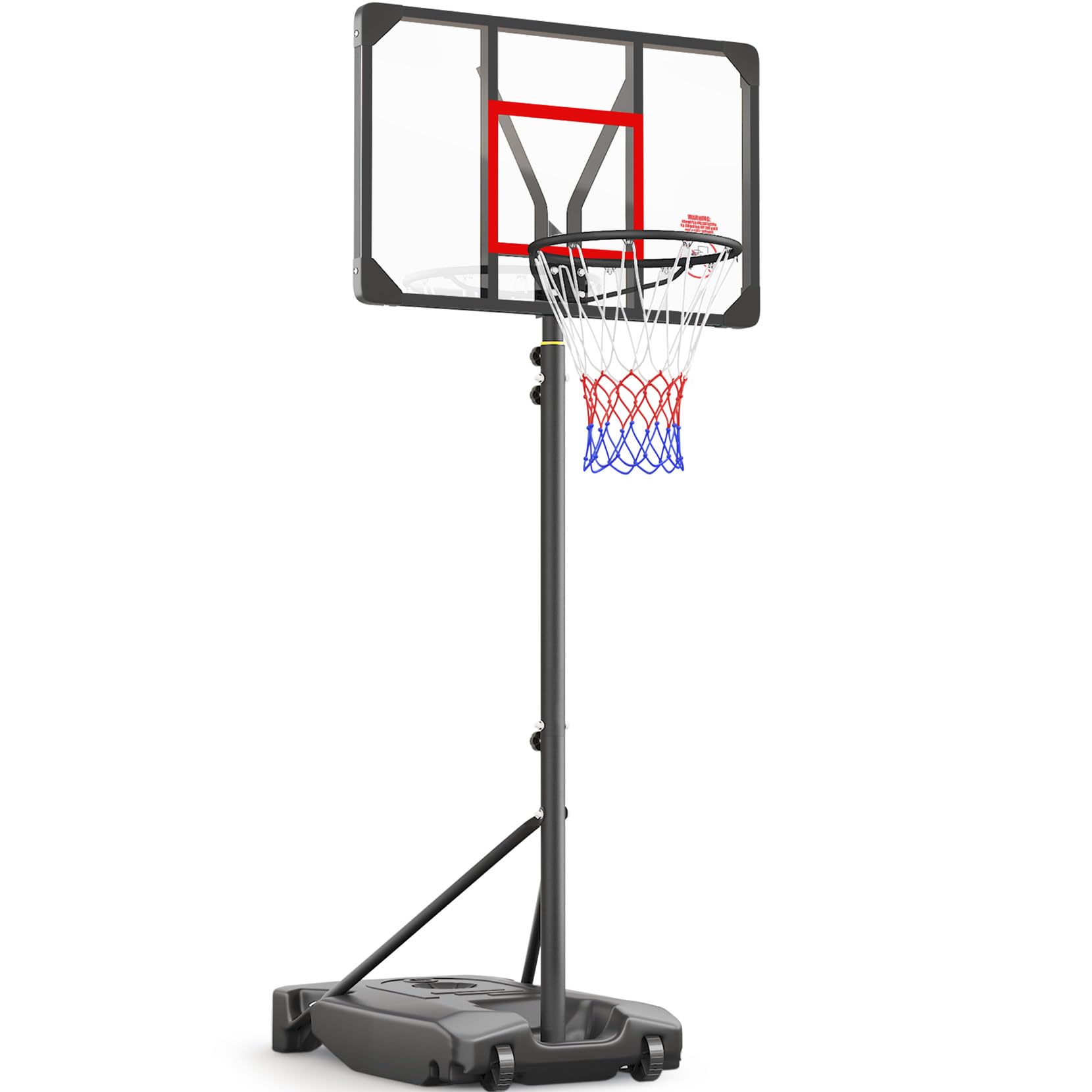 Yohood Kids Basketball Hoop Outdoor 4.82-8.53ft Adjustable, Portable Basketball Hoops & Goals for Kids/Teenagers/Youth in Backya