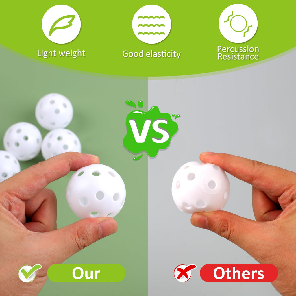 Joyberg 24 Packs Practice Golf Balls For Backyard, 42Mm Hollow Sports Plastic Golf Balls Bulk, Swing Practice Golf Practice Ball