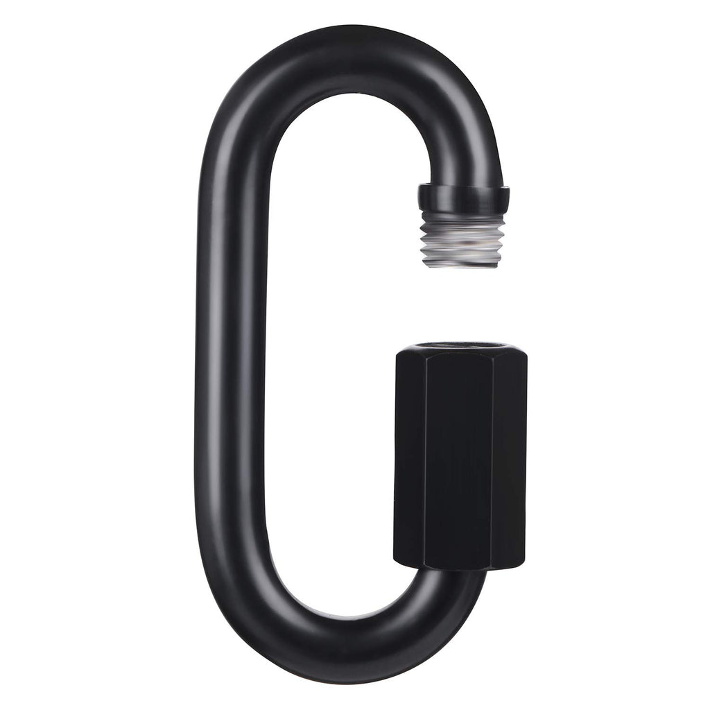 Bewishome D Shape Locking Carabiner, Black Quick Links,8 Pcs Chain Links, Heavy Duty Durable Chain Connector,Black,Hdk04H