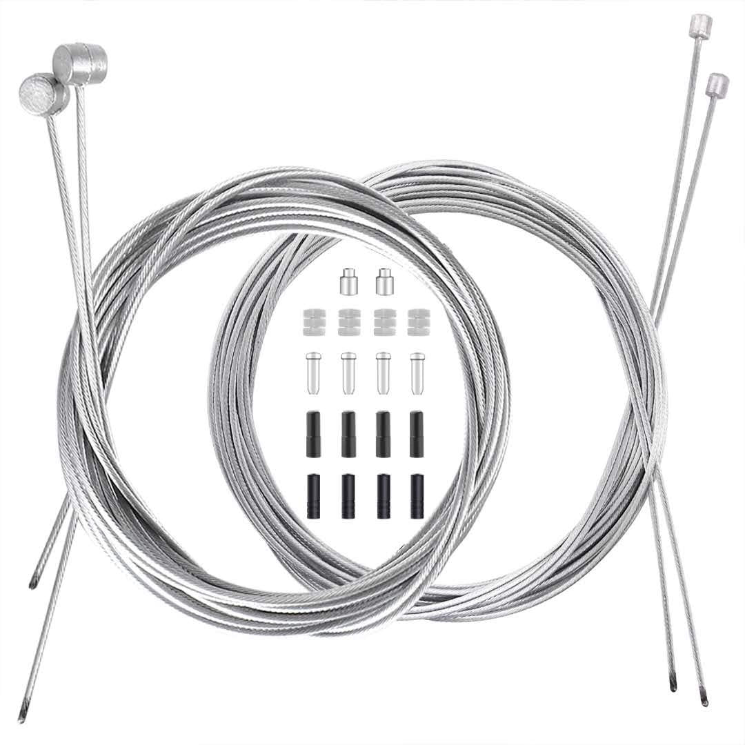 4PCS Bike Brake Cable Shifter Cable, Bicycle Gear Cable Wire for Mountain Bike, Bike Brake Wire Set for Universal Bike, Includin