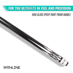 Pathline Pool Cue Stick - 58 Inch Canadian Maple Billiard Pool Stick (White 18Oz)