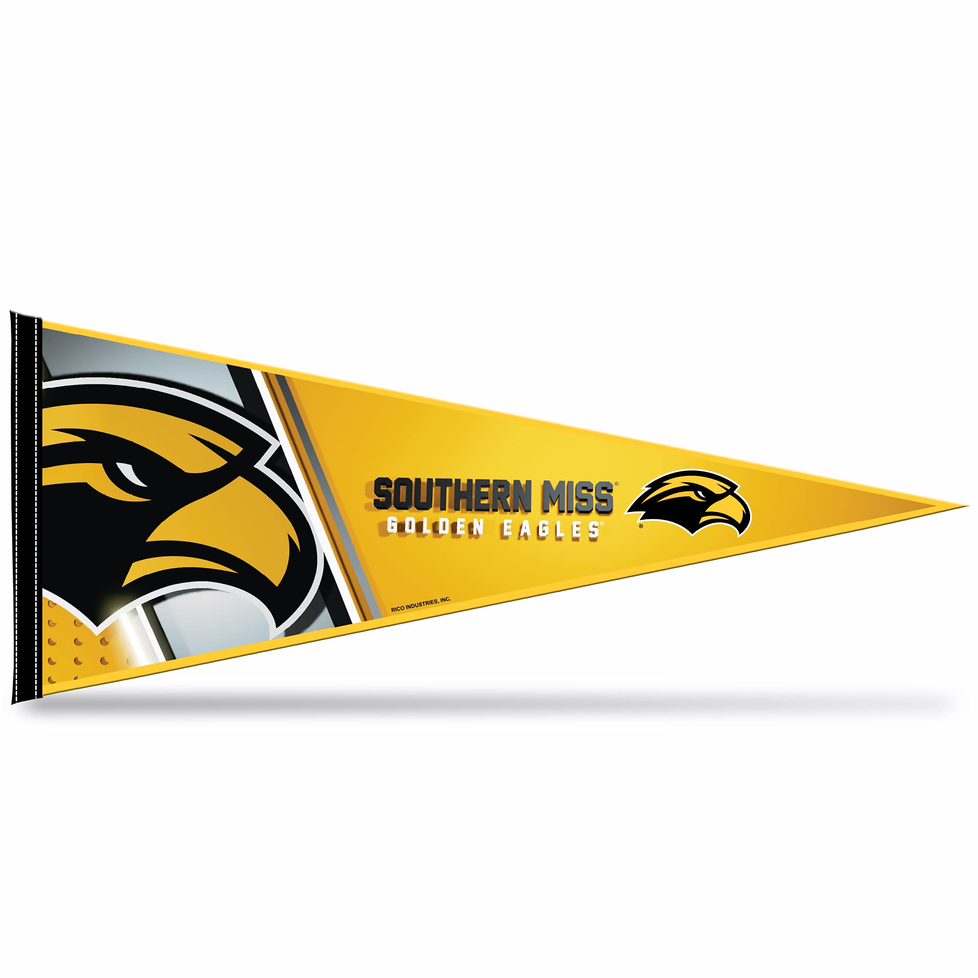 Rico Industries Ncaa Southern Mississippi Golden Eagles Primary 12'' X 30'' Felt Wall D  Cor Pennant - Great For Home/Bed Room/M