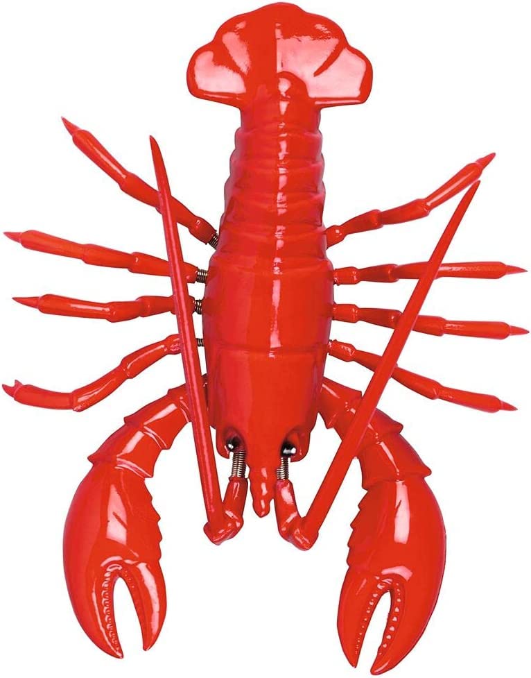 Qwick Click Wobble Magnet Lobster Decorative Magnet for the Kitchen, Metal, Red, 12.5 x 9 x 3.5 cm