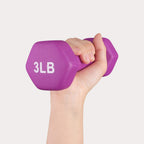 Lionscool Neoprene Coated Dumbbell Weights (Hot Pink 2Lb Pair)