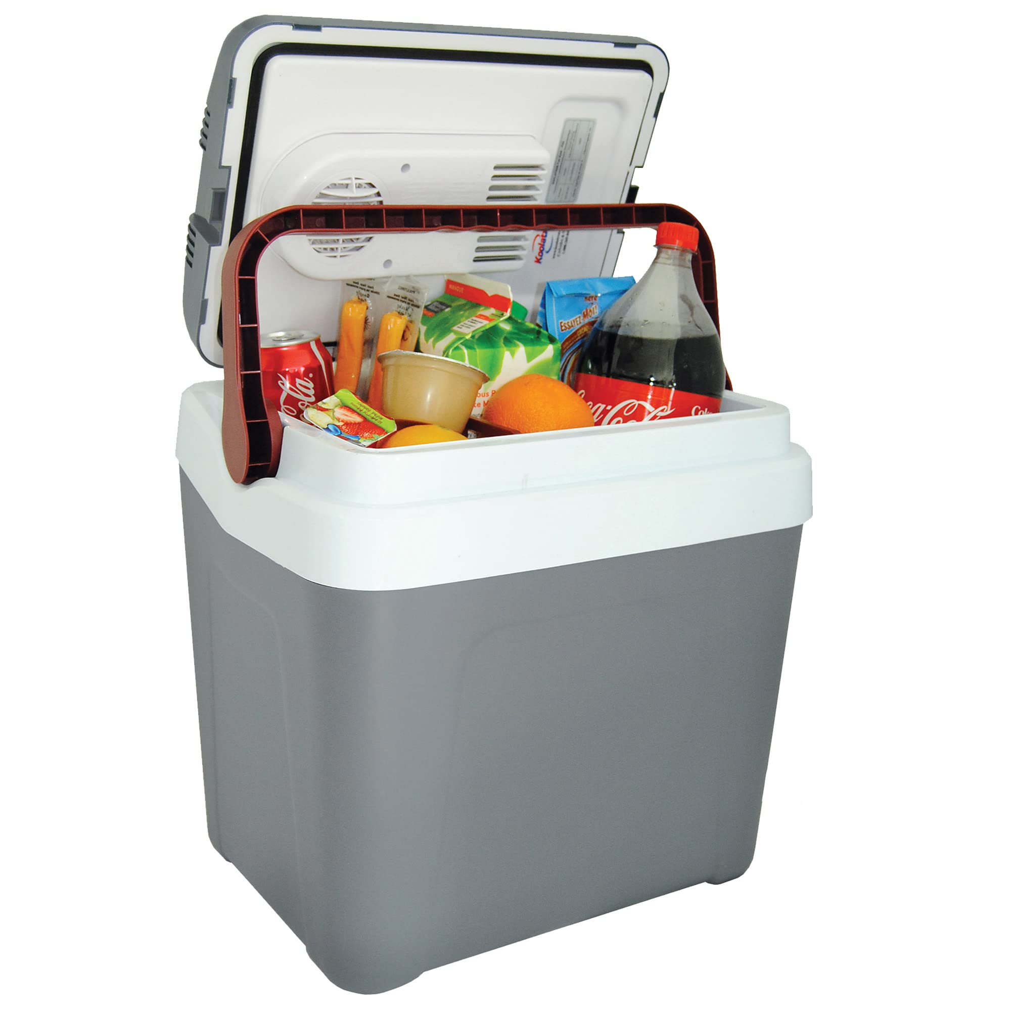 Koolatron Electric Portable Cooler Plug In 12V Car Cooler 25 L (26 Qt), No Ice Thermo Electric Portable Fridge For Camping, Trav