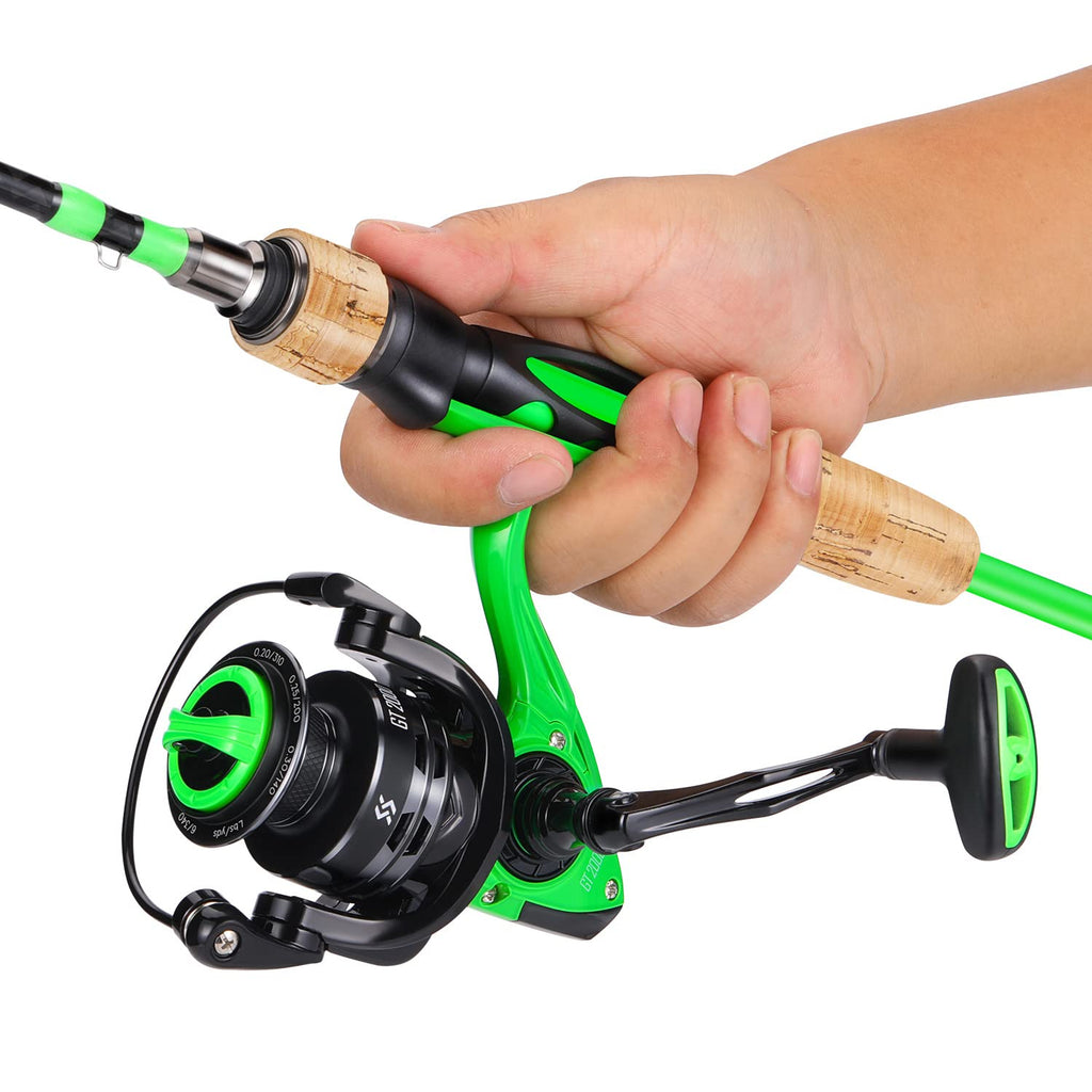 One Bass Gt Spinning & Casting Reel And 2-Piece Fishing Rod Combo, Durable Graphite Rod, Ultra Light Fishing Reel For Anglers An
