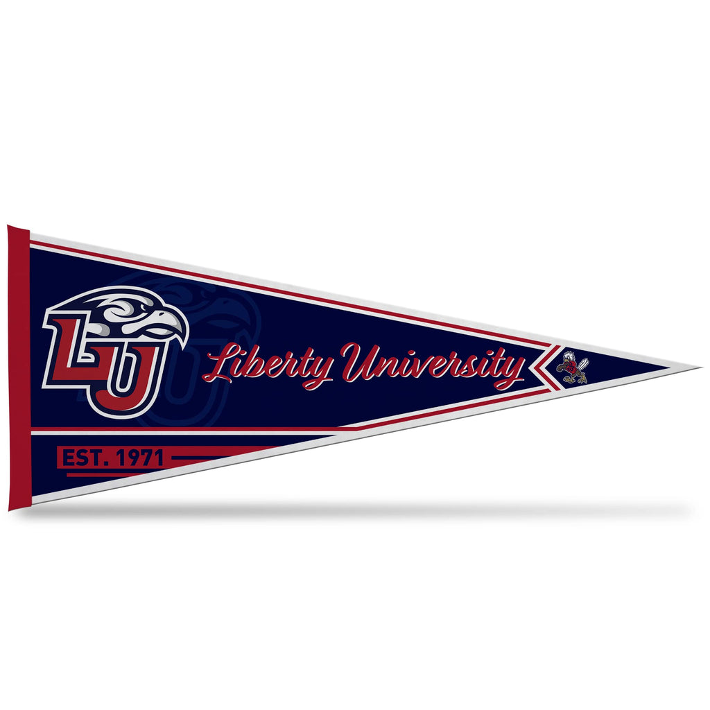 Rico Industries Ncaa Liberty Flames Classic 12'' X 30'' Felt Wall D  Cor Pennant - Great For Home/Bed Room/Man Cave D  Cor